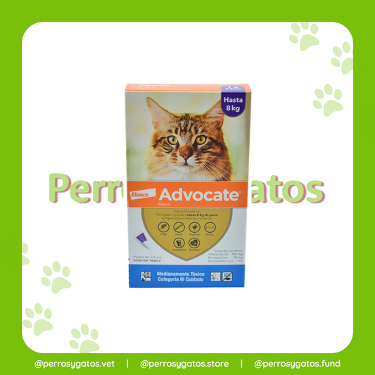 Advocate Gatos Hasta 8 Kg - Antiparasitario Interno Y Externo