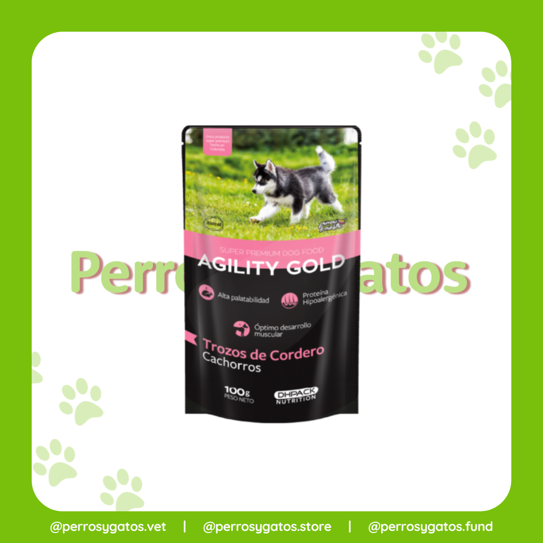 Alimento Húmedo Para Perro Cachorro Sabor A Cordero 100 Gr | Agility Gold