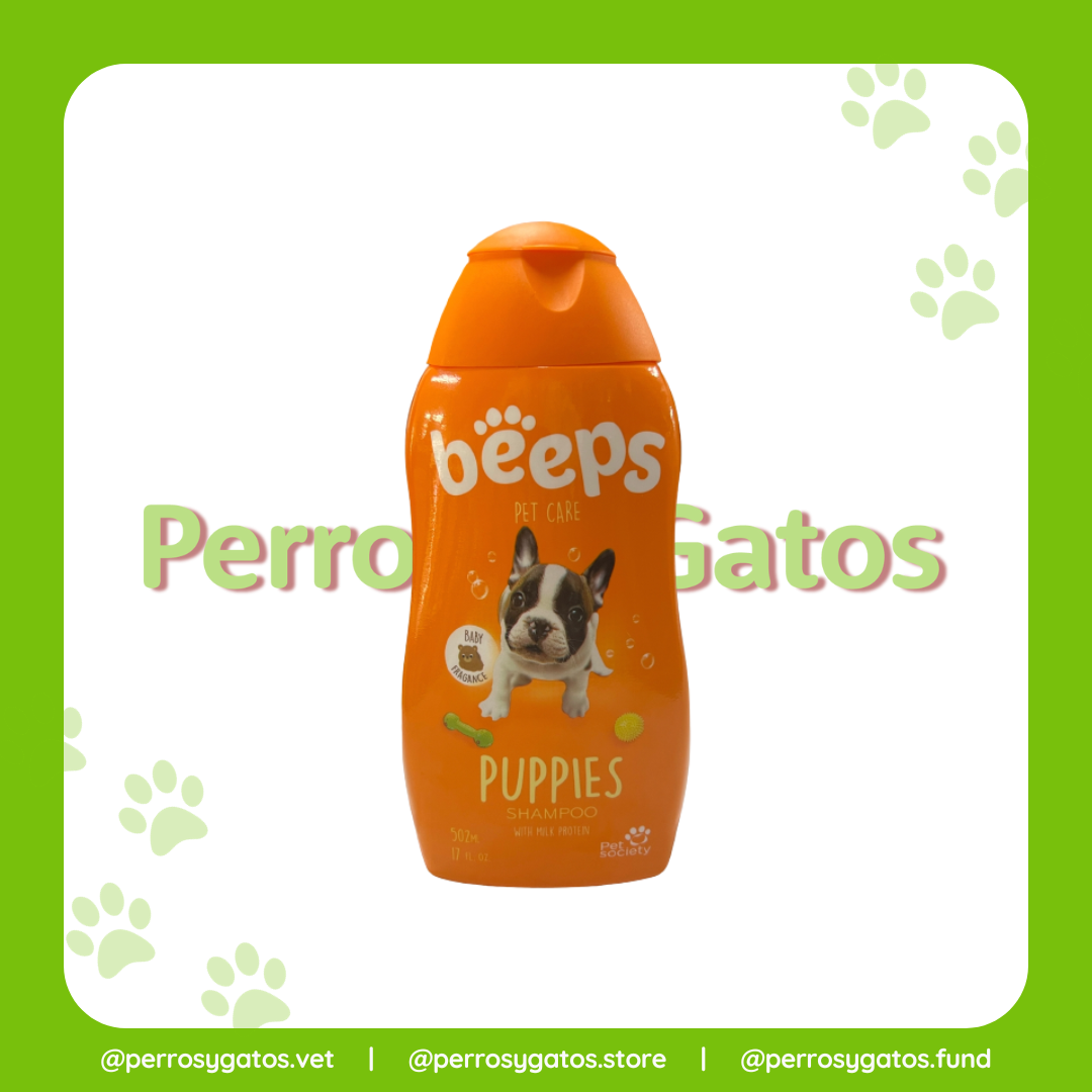 Beeps Puppies Shampoo Para Perros Y Gatos 502 ml