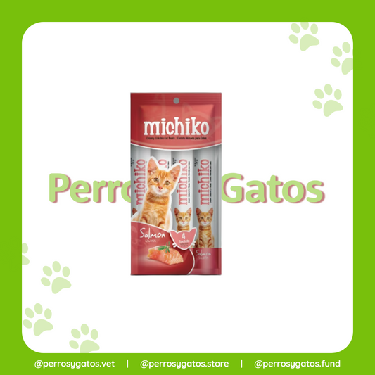 Michiko Gatos Sabor A Salmón Sachets x 4 Unidades 14 Gr