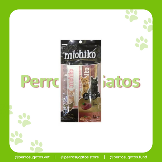 Michiko Gatos Sabor A Salmón Y Atún Sachets x 4 Unidades 14 Gr