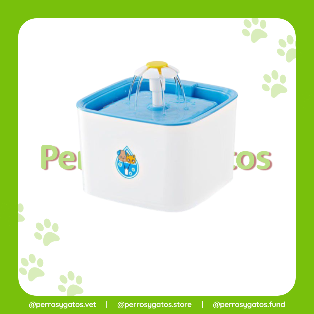 Fuente Para Mascotas Cubo Con Flor 2,5 L