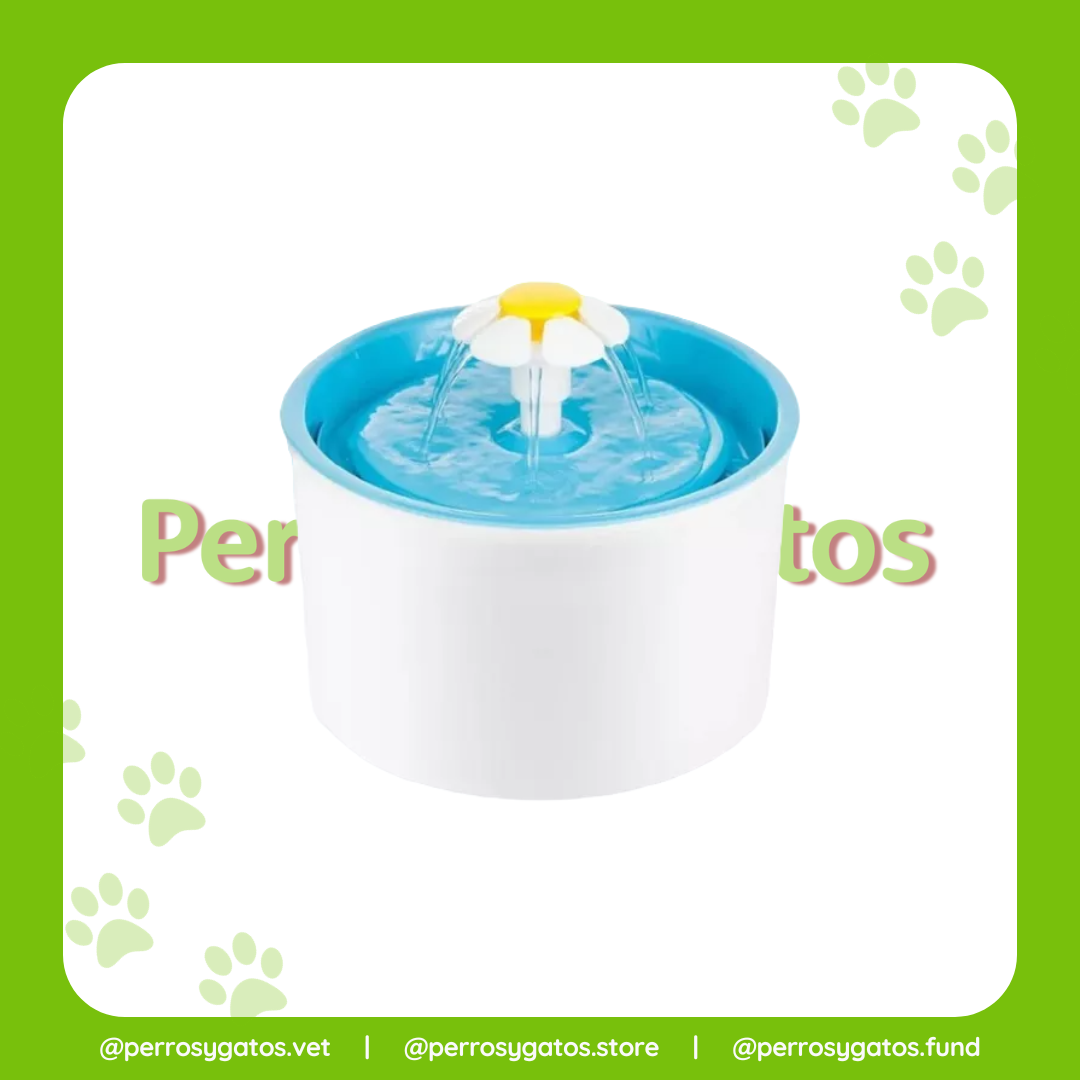 Fuente Para Mascotas Con Flor 1,6 L