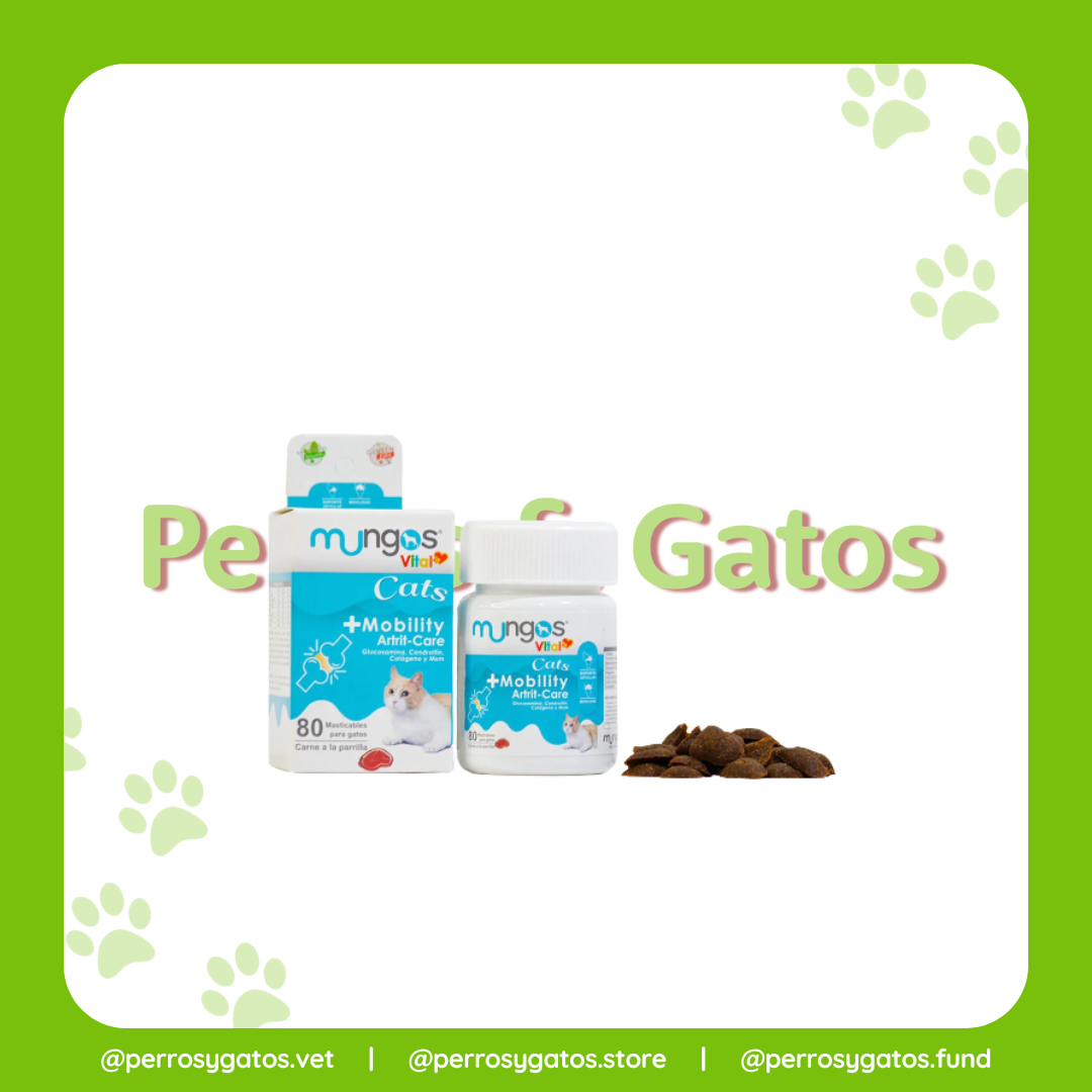 Mungos Vital Mobility Artrit - Care Para Gatos Frasco x 80 Masticables