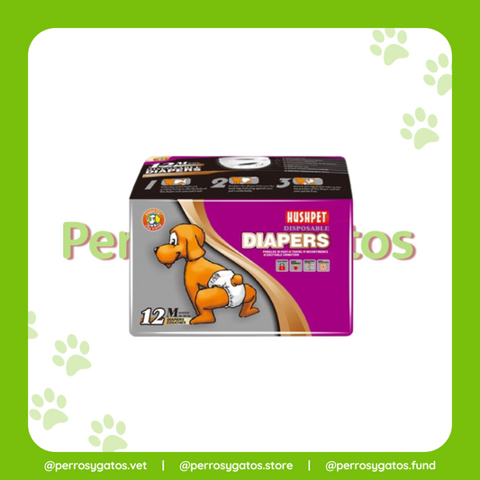 Pañales Desechables Para Perros Talla M x 12 und