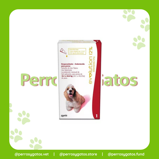 Revolution 12% Perro 10 - 20 Kg - Antiparasitario Interno Y Externo