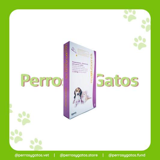 Revolution 6% Perros Y Gatos 2.5 Kg Antiparasitario Interno Y Externo