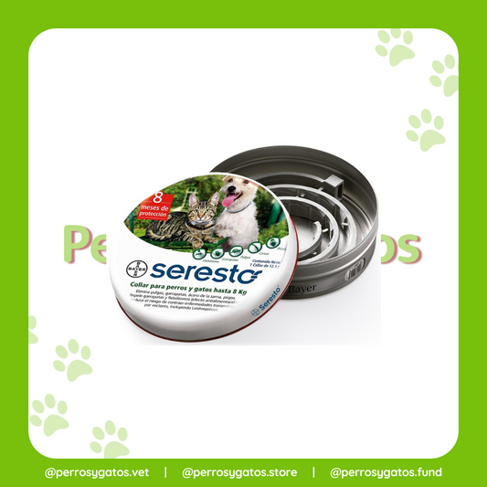 Seresto Collar Antipulgas Y Garrapatas Para Perros Y Gatos Hasta 8 Kg