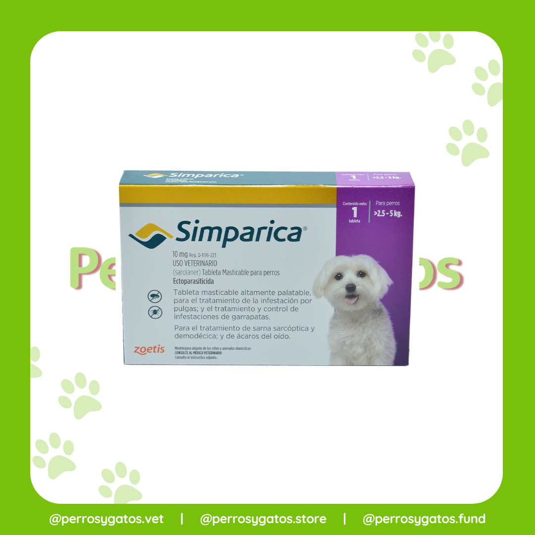 Simparica 10 Mg  (2.5 - 5 Kg)