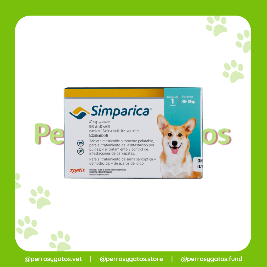 Simparica 40 Mg  (10 - 20 Kg)