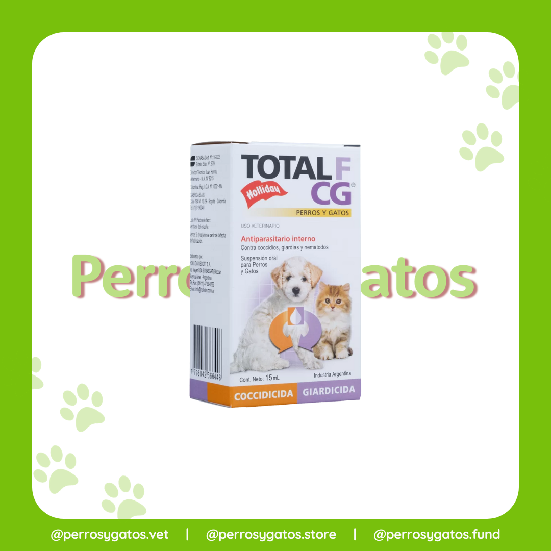 Total F CG Antiparasitario Interno Para Perros Y Gatos (15 mL)