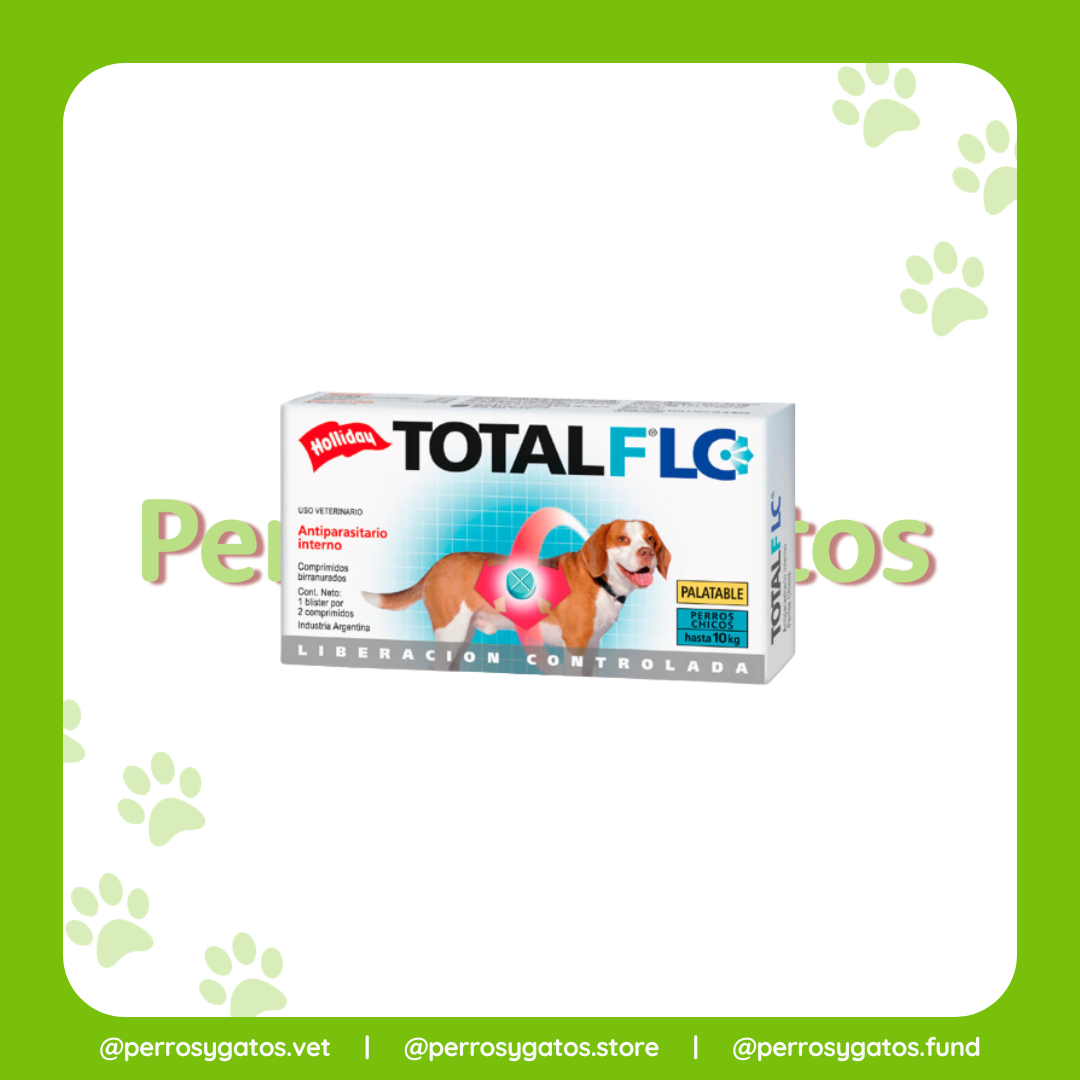 Total F LC Antiparasitario Interno Perros Hasta 10 Kg Blister x 2 Tabs