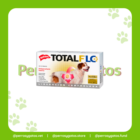 Total F LC Antiparasitario Interno Perros Hasta 20 Kg Blister x 2 Tabs