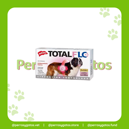 Total F LC Antiparasitario Interno Perros Hasta 60 Kg Blister x 2 Tabs