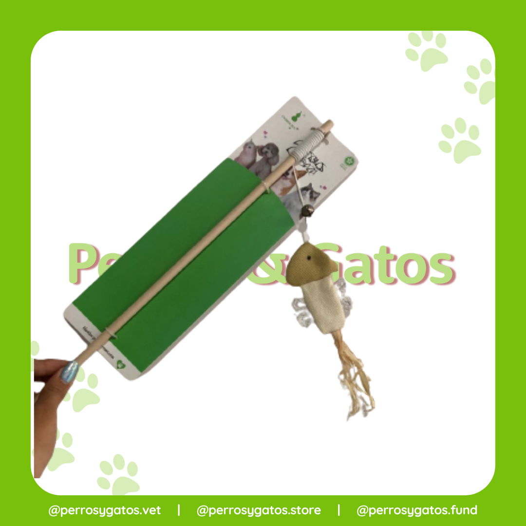 Juguete Interactivo Para Gatos Vara Natura En Madera